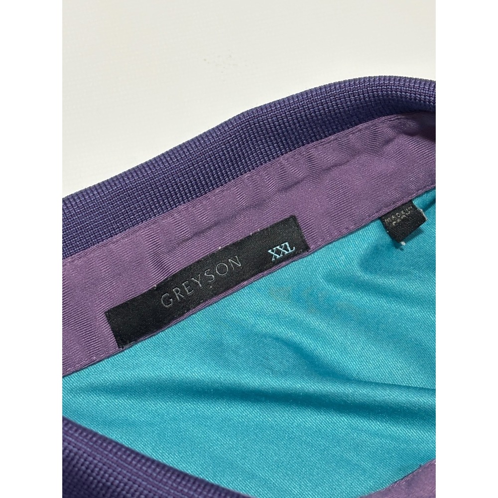 Greyson Mens XXL Golf Polo Shirt Bundle of 2 Purple Stripe Abstract Print 2pk‎ - Picture 4 of 16